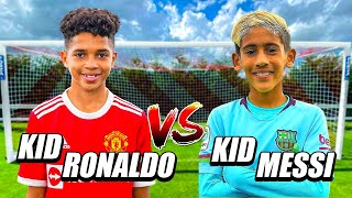 Who is the Best KID FOOTBALLER KID Messi vs KID Ronaldo [upl. by Alaham375]