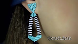 Peyote Earrings Beaded Earrings Part 2 of 2 [upl. by Nniuqal]