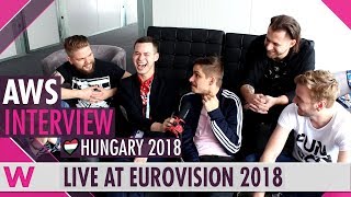 AWS Hungary interview  Eurovision 2018  wiwibloggs [upl. by Dorelia]