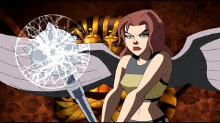 Hawkgirl DCAU Powers and Fight Scenes  Justice League Unlimited [upl. by Ardnassela]