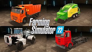 NEW MODS PREVIEW  23 Mods  BIG BRUTE  KAMAZ  TRANSPORT TRUCK  Farming Simulator 22 [upl. by Accber]