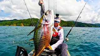 Offshore Kayak Fishing Topwater Tuna INSANITY Catch Clean Cook [upl. by Clementas]