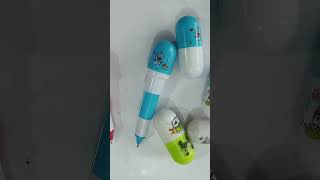 unboxing capsule ball pen multicolor with cartoon character stationery price [upl. by Lanctot]