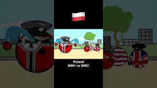 Poland WW1 VS WW2 🇵🇱 countryballs edit [upl. by Buell]