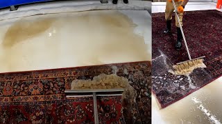 How to clean an Extremely Dirty Karastan Wool Rug  POV Rug Cleaning [upl. by Killigrew]