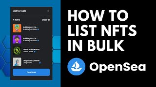 How to List Multiple NFTs in Bulk on OpenSea [upl. by Massimiliano]