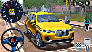 Taxi simulator 2022  taxi cab driving game android gameplay [upl. by Ymerej773]