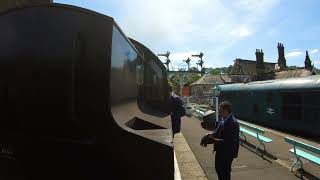 Standard tank 80136 takes freight set from Grosmont to Pickering after Class 31 31128 shunts the set [upl. by Higginbotham730]