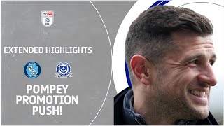 POMPEY PROMOTION PUSH  Wycombe Wanderers v Portsmouth extended highlights [upl. by Vernice606]