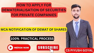 Dematerialization of Shares of Private company  Dematerialization of shares [upl. by Latsyk747]