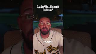 Drake addresses the Tweet and Deleters memes hiphop rap hiphop funnyvideo [upl. by Borras]