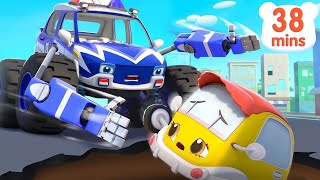 Police Car Saves Baby Car  Safety Cartoon  Monster Truck  Car Cartoon  Kids Songs  BabyBus [upl. by Linder]