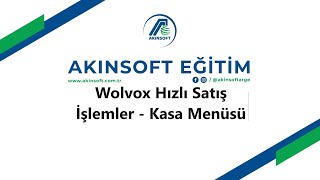 Akınsoft Wolvox Hızlı Satış Kasa Menüsü [upl. by Anale]