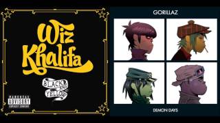 Feel Good in Black and Yellow  Wiz Khalifa vs Gorillaz Mashup [upl. by Mmada]