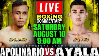 🔴LIVE Dave Apolinario vs Angel Ayala Full Fight Commentary  IBF World Flyweight Championship [upl. by Rosalynd]