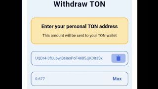 TonOS Bot Ton withdraw  TonOS Telegram bot Ton miner withdrawal  How to withdraw Ton in TonOS Bot [upl. by Aihsa]