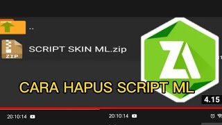 CARA HAPUS SCRIPT SKIN ML TERBARU MENGGUNAKAN APK ZARCHIVER  DI ANDROID [upl. by Ferri271]