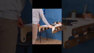 DOUBLE THE FUNCTION HALF THE SPACE 2in1 Foldable Table for Tiny Rooms diy viralvideo [upl. by Airym]