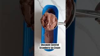 Chocolate Covered Strawberry Ice Cream healthyicecream icecreamrecipe summerrecipes summertreat [upl. by Faus]