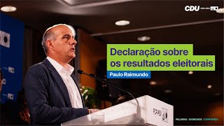 Paulo Raimundo Declaração sobre os resultados eleitorais [upl. by Nilak392]