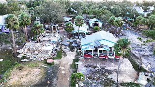 Hurricane Helene Historic Storm Surge Devastates Cedar Key Florida [upl. by Neerroc]