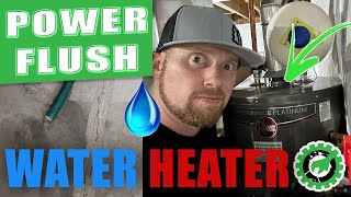 POWER FLUSH How to Drain a Water Heater  and Power Flush it DIY [upl. by Verena]