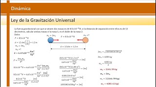 Ley de Gravitación Universal  Masa 1 y Masa 2 [upl. by Ennaillij]