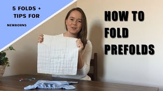 HOW TO FOLD PREFOLD CLOTH DIAPERS [upl. by Yttak]