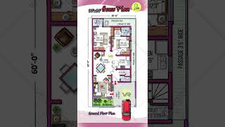 30’× 60’ house plan 2 bhk with porch 30 by 60 home plan 3060 house design houseplan homedesign [upl. by Kyre]