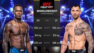 Israel Adesanya vs Aleksandar Rakic Full Fight  UFC 5 Fight Night [upl. by Tolman]