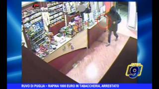 RUVO DI PUGLIA  Rapina 1000 euro in tabaccheria arrestato [upl. by Yar]