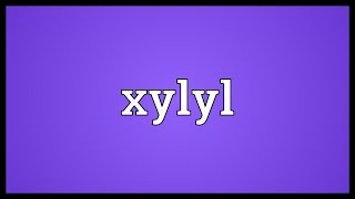 Xylyl Meaning [upl. by Yelrehs]