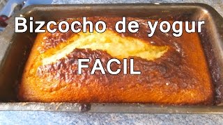 Bizcocho de YOGUR esponjoso RECETA facil [upl. by Nyllewell]