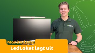 LED Monitorlamp  Dé ideale lamp voor bij het bureau  LedLoket legt het uit [upl. by Stearn275]