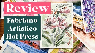 Watercolour paper review Fabriano Artistico Hot Press Watercolour Paper 640 gsm [upl. by Oznola]