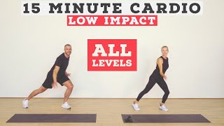 Fun 15 minute low impact no equipment cardioresistance home workout [upl. by Eibur470]