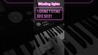 The Weeknd  Blinding Lights Piano Tutorial easy music shorts tutorial [upl. by Dupin]