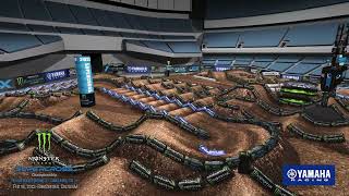 Supercross Yamaha Animated Track Map  Round 2  Oakland 2023 [upl. by Kravits]