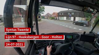 Syntus Twente  Lijn 97 Haaksbergen  Goor  Holten  Dutch Bus driver POV [upl. by Ahsinal]