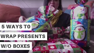 How To Wrap A Present Without A Box 5 Ways [upl. by Warga783]