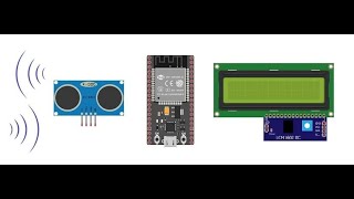 Use of HCSR04 ultrasonic sensor and I2C LCD screen by ESP32 [upl. by Witha]