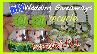 DIY WEDDING GIVEAWAYS  weddingSouvenirs recycleSouvenirs mismoBottlejoan mataganas [upl. by Marve]