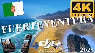 Fuerteventura Canary Islands  DJI insta360 4K  October 2024 [upl. by Notrem]