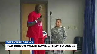 National Red Ribbon Week teaching kids to say no to drugs [upl. by Kotto319]