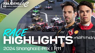 Overtakes touches and another LAST LAP battle 🤯  Shanghai EPrix Race Highlights [upl. by Eseryt]