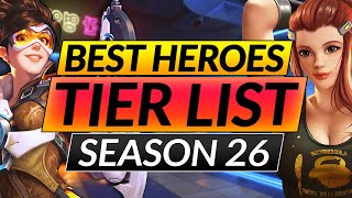 NEW UPDATED TIER LIST  ALL HEROES RANKED MID SEASON 2 PATCH  Overwatch 2 Guide [upl. by Aikit]