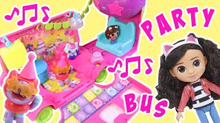 Gabbys Dollhouse Sprinkle Party Bus Celebration with Mercat [upl. by Annailuj448]