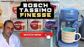 Bosch Tassimo Finesse Coffee POD machine First use  Tech Review [upl. by Yelrebmik]