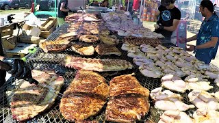 Giant Grill full of Meat Biker Fest 2022 Lignano Italy Street Food [upl. by Notlil]