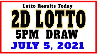 2D Lotto Results Today 5pm draw July 5 2021 lotto results 2d Ez2 pcso [upl. by Anton]